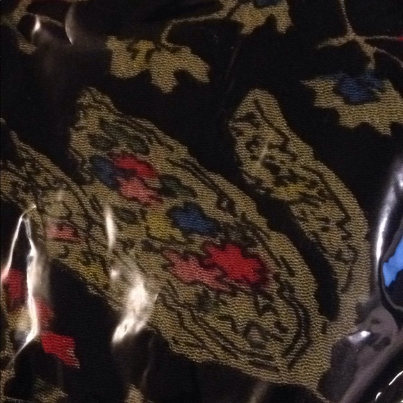 Round neck Boho leaf print tunic/dress 1X,2X,3X - Picture 3 of 5